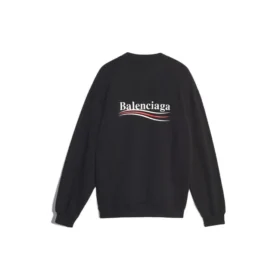Balenciaga para hombre con estampado del logotipo, manga larga, negro 556147TBV141000 Balenciaga para hombre con estampado del logotipo, manga larga, negro 556147TBV141000