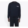 Balenciaga para hombre con estampado del logotipo, manga larga, negro 556147TBV141000
