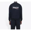 Balenciaga para hombre con estampado del logotipo, manga larga, negro 556147TBV141000