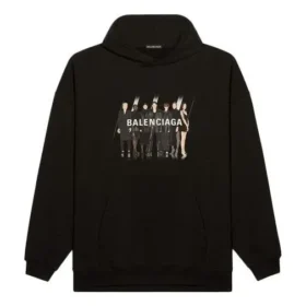 Balenciaga para hombre con estampado del logotipo «Portrait», negro 620973TIVA21000