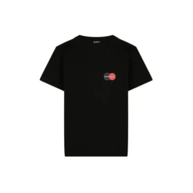Balenciaga para hombre con logo en el pecho, cuello redondo y manga corta, negro 620967TIV791000