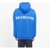 Balenciaga para hombre con logo en la espalda y estampado de letras, azul 570811THV798077