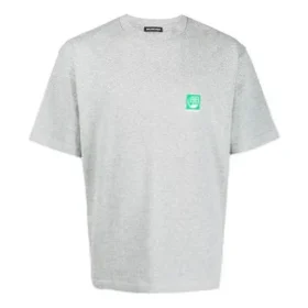 Balenciaga para hombre, con logo impreso en el pecho, manga corta, gris 594579THV631300 Balenciaga para hombre, con logo impreso en el pecho, manga corta, gris 594579THV631300