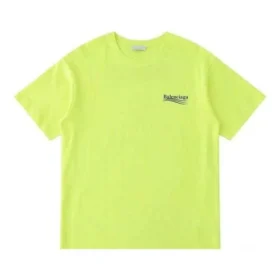 Balenciaga para hombre con logo pequeño, cuello redondo y manga corta, amarillo 620967TJVF77110