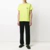 Balenciaga para hombre con logo pequeño, cuello redondo y manga corta, amarillo 620967TJVF77110