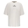 Balenciaga para hombre con logotipo alfabético, manga corta, gris y blanco 641614TJVA99054