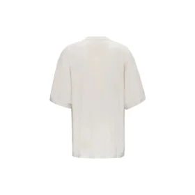 Balenciaga para hombre con logotipo alfabético, manga corta, gris y blanco 641614TJVA99054