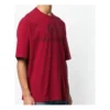 Balenciaga para hombre con logotipo, cuello redondo y manga corta, rojo 556148TDV516064
