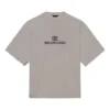 Balenciaga para hombre con logotipo Mosaic BB Alphabet, de manga corta, gris, con agujeros y efecto desgastado 651795TKVF58174