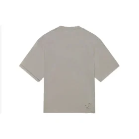 Balenciaga para hombre con logotipo Mosaic BB Alphabet, de manga corta, gris, con agujeros y efecto desgastado 651795TKVF58174
