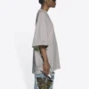 Balenciaga para hombre con logotipo Mosaic BB Alphabet, de manga corta, gris, con agujeros y efecto desgastado 651795TKVF58174