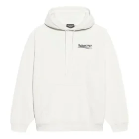 Balenciaga para hombre con patrón de letras de Political Campaign bordado, blanco, 600583TKVI99084