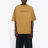 Balenciaga para hombre, cuello redondo, estampado de letras, manga corta, color caqui, 620969TIV509605