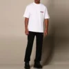 Balenciaga para hombre, cuello redondo, manga corta, blanco 612966TIVD19000