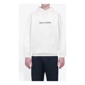 Balenciaga para hombre, logotipo creativo en el pecho, estilo retro, blanco 570811TIV519040 Balenciaga para hombre, logotipo creativo en el pecho, estilo retro, blanco 570811TIV519040
