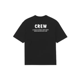 Balenciaga para hombre, patrón de letras, holgada, manga corta, negro 612966TIV241070 Balenciaga para hombre, patrón de letras, holgada, manga corta, negro 612966TIV241070