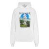 Balenciaga para hombre, patrón de paisaje, holgada, blanca, 641679TJVH99000