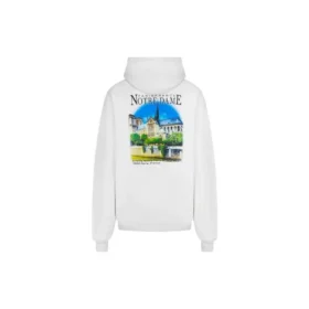 Balenciaga para hombre, patrón de paisaje, holgada, blanca, 641679TJVH99000 Balenciaga para hombre, patrón de paisaje, holgada, blanca, 641679TJVH99000