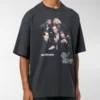 Balenciaga para hombre, serie Speed Hunter, logo estampado, estilo retro, holgado, manga corta, negro, 541877TCV381055