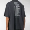 Balenciaga para hombre, serie Speed Hunter, logo estampado, estilo retro, holgado, manga corta, negro, 541877TCV381055