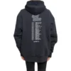 Balenciaga para hombre Speedhunters Boysband con estampado, sudadera con capucha y mangas largas, azul marino 541873TCV371055