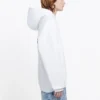 Balenciaga para hombre, sudadera con capucha y estampado de letras en la espalda, manga larga, color blanco, 556113TAV379000