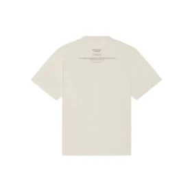 Balenciaga para hombre, temporada otoño-invierno 2021, camiseta de manga corta con estampado de letras, color beige, 651795TJV909054 Balenciaga para hombre, temporada otoño-invierno 2021, camiseta de manga corta con estampado de letras, color beige, 651795TJV909054