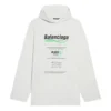 Balenciaga para hombre, temporada otoño-invierno 2021, con estampado de letras del logotipo, holgada, blanca, 662424TKVF89085
