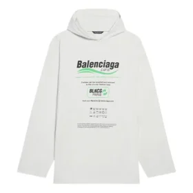 Balenciaga para hombre, temporada otoño-invierno 2021, con estampado de letras del logotipo, holgada, blanca, 662424TKVF89085 Balenciaga para hombre, temporada otoño-invierno 2021, con estampado de letras del logotipo, holgada, blanca, 662424TKVF89085
