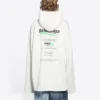 Balenciaga para hombre, temporada otoño-invierno 2021, con estampado de letras del logotipo, holgada, blanca, 662424TKVF89085