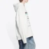 Balenciaga para hombre, temporada otoño-invierno 2021, con estampado de letras del logotipo, holgada, blanca, 662424TKVF89085