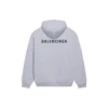 Balenciaga para hombre, temporada otoño-invierno 2021, estampado con logotipo, manga larga, gris, 600583TIV841167