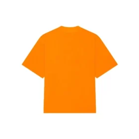 Balenciaga para hombre, temporada otoño-invierno 2021, HI MY NAME IS, corte ancho, estampado de letras, tejido retro, manga corta, naranja, 661715TKVH57513