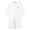 Balenciaga para hombre, temporada primavera-verano 2021, camiseta de algodón con logo, cuello redondo y manga corta, color blanco, 641655TJV879040