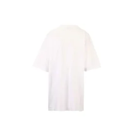 Balenciaga para hombre, temporada primavera-verano 2021, camiseta de algodón con logo, cuello redondo y manga corta, color blanco, 641655TJV879040 Balenciaga para hombre, temporada primavera-verano 2021, camiseta de algodón con logo, cuello redondo y manga corta, color blanco, 641655TJV879040