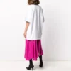Balenciaga para hombre, temporada primavera-verano 2021, camiseta de algodón con logo, cuello redondo y manga corta, color blanco, 641655TJV879040