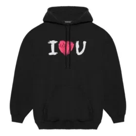 Balenciaga para hombre, temporada primavera-verano 2021, camiseta de manga larga con estampado de letras, color negro, 570811TJVL61070 Balenciaga para hombre, temporada primavera-verano 2021, camiseta de manga larga con estampado de letras, color negro, 570811TJVL61070