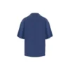 Balenciaga para hombre, temporada primavera-verano 2021, camiseta holgada de manga corta con estampado de patrón de carrera y logotipo, azul, 641614TJVK64866