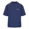 Balenciaga para hombre, temporada primavera-verano 2021, camiseta retro de manga corta azul 612966TJV874866
