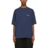 Balenciaga para hombre, temporada primavera-verano 2021, camiseta retro de manga corta azul 612966TJV874866