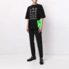 Balenciaga para hombre, temporada primavera-verano 2021, casual, con estampado, talla grande, manga corta, negro 641614TJV801070