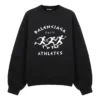 Balenciaga para hombre, temporada primavera-verano 2021, con agujeros, cuello redondo grande, manga larga, negro, 641654TJVI71070