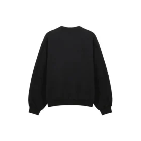 Balenciaga para hombre, temporada primavera-verano 2021, con agujeros, cuello redondo grande, manga larga, negro, 641654TJVI71070 Balenciaga para hombre, temporada primavera-verano 2021, con agujeros, cuello redondo grande, manga larga, negro, 641654TJVI71070