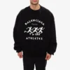 Balenciaga para hombre, temporada primavera-verano 2021, con agujeros, cuello redondo grande, manga larga, negro, 641654TJVI71070