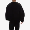 Balenciaga para hombre, temporada primavera-verano 2021, con agujeros, cuello redondo grande, manga larga, negro, 641654TJVI71070
