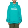 Balenciaga para hombre, temporada primavera-verano 2021, estampado clásico de letras con agujeros, azul cielo, 659403TKVB64661