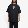 Balenciaga para hombre, temporada primavera-verano 2021, estampado, cuello redondo, manga corta, negro, 651795TKV771070