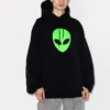 Balenciaga para hombre, temporada primavera-verano 2021, logotipo «Alien» impreso, impresión gruesa, clásico, negro, 641679TJV959113