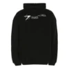 Balenciaga para hombre, temporada primavera-verano 2021, sudadera de algodón con capucha grande y mangas largas, color negro, 620973TKV871070