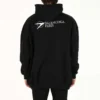 Balenciaga para hombre, temporada primavera-verano 2021, sudadera de algodón con capucha grande y mangas largas, color negro, 620973TKV871070